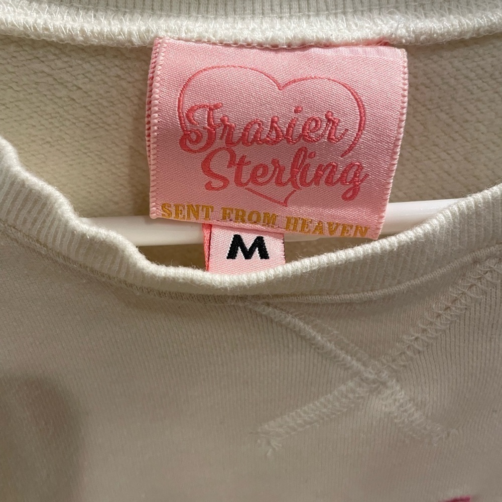 Frasier Sterling Cream Cropped Butterfly Sweatshirt - Picture 6 of 7